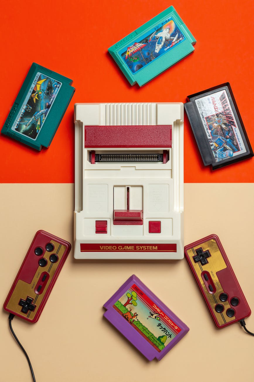vintage nintendo gaming set